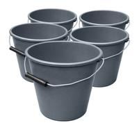 KetoPlastics 5X Grey Plastic Paint Kettle Tubs Mixing Pots