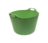 KetoPlastics 76 LITRE EXTRA LARGE Heavy Duty Flexi Tub Garden Home Flexible Colour Plastic Storage Container Bucket Flex Tub- MADE IN U.K (LIME GREEN)