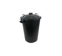 KetoPlastics Black Bin 85L Heavy Duty Dustbin With Metal Lockable Handles (Made In the UK)