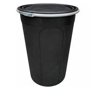 KetoPlastics Black Large Plastic Shipping Drum Barrel Container 210L for Shipping Waste Feed or Waterbutt