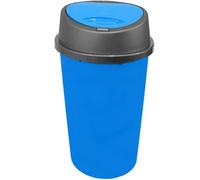 KetoPlastics Blue Kitchen Bin 45 Litre 45L Touch Top Bin For Home Garden Office School Kitchen Bathroom Touch Top Bin Portable Pedal