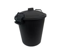 KetoPlastics Coloured 50L Litre Heavy Duty Waste Bin/Rubbish Recycle (Black)