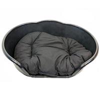KetoPlastics DOG BED BLACK PLASTIC WITH BLACK CUSHION/EXTRA LARGE HEAVY DUTY PET BED - DOG/CAT/ANIMAL/SLEEP/BASKET
