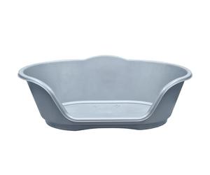 KetoPlastics Dog Bed Plastic Pet Bed Ideal as Dog Bed Cat Basket Large Heavy Duty Made in the UK - Silver