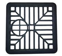 KetoPlastics Drain Cover Square Gulley Grid Grate Lid 150mm X 150mm (6 Inches) Black