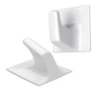 Extra Large Self Adhesive Hook Strong Stick on Hook 50mm x 50mm White Plastic Hook - Pack of 2 for Blinds