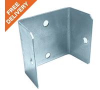 KetoPlastics Fence Panel Clips - Trellis U Bracket Brace For Posts - Anti Rattle Galvanised Fencing Clips - 46mm - Pack Of 16