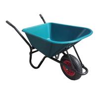 KetoPlastics Green Wheelbarrow Plastic Wheelbarrow Professional Garden Barrow 110 Litre Pu Wheel