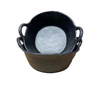 KetoPlastics Heavy Duty Flexible Black Tyre Rubber Skip feed - Horse Pony cow sheep pig Feeding 21L MEDIUM