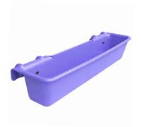 KetoPlastics Hook Over Feeder Horse Cattle Goat Manger Mountable Livestock Feed Bucket Trough - Purple - 50 Litre