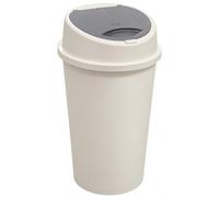 KetoPlastics Kitchen Bin 45L Rubbish Bin Dustbin with Removable Lid (Cream) | Non-Slip Base Dustbin with Removable Lid