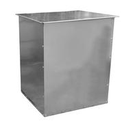KetoPlastics Large Animal Feed Bin Galvanised Steel Outdoor Bin for Tack Feed Coal Logs and Garden Farm Stables with Hinged Lid 100L