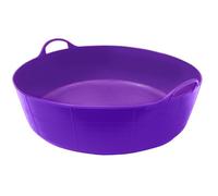 KetoPlastics Large Shallow Flexi Tub Bucket 35L For Home, Garden, Equestrian Stable And Workplace Flexible Bulk Container (Purple)