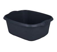 KetoPlastics Midnight Black Rectangle Washing up Bowl Dishes Cutlery Sink 12L Grey Large Kitchen Bowl for Sink