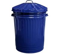 KetoPlastics Navy Blue 90L Dustbin Retro Style Suitable For Indoor Outdoor Recycling Kitchen Waste Animal Feed Wood Coal Made In The Uk