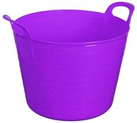 KetoPlastics - Pack of 3 x 26 Litre Flexi Tub Garden Home Flexible Colour Rubber Storage Container Bucket Polyethylene Flex Tub- MADE IN U.K (Purple)