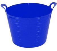 KetoPlastics - Pack of 5 x 26 Litre Flexi Tub Garden Home Flexible Colour Rubber Storage Container Bucket Polyethylene Flex Tub- MADE IN U.K (Blue)