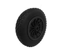 KetoPlastics PU 16" Puncture Proof BLACK Wheelbarrow Wheel Tyre 4.80-8 Foam filled 16mm BORE