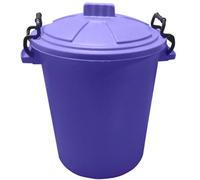 KetoPlastics Purple Clip Locking Lid Bin Rodent Proof Ideal For Indoor Or Outdoor Waste Animal Feed Storage Bin 50L