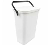 KetoPlastics Recycling Food Bin Washing Powder Storage Bin With Locking Handle Slim White Kitchen Bin - 10L