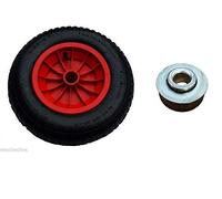 KetoPlastics Red 16" Pneumatic wheelbarrow wheel with 20MM ROLLER BEARINGS (4.80/4.00-8)