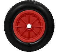 KetoPlastics RED PU 14" Puncture Proof Solid Industrial Wheelbarrow Wheel Tyre 3.50-8 COMPLETE WHEEL