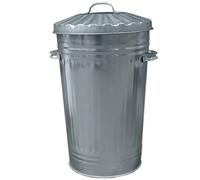 KetoPlastics Retro Bin Vintage Style Metal Tapered Dustbin With Lid Suitable For Indoor Or Outdoor - Classic Bin - 45L