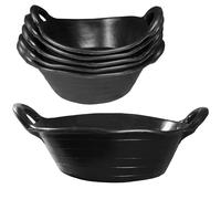 Ketoplastics Skip feed bucket feeder 11l in black pack of 5 integrated handles made of rubber flexible animal pet horse made in the UK