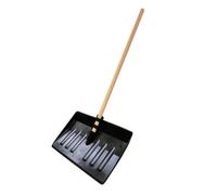 KetoPlastics Snow Shovel Heavy Duty Wide Plastic Shovel 120Cm Black Snow Pusher Large Grooved Impact Resistant