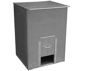 KetoPlastics Steel Coal Bunker Log Storage Galvanised Steel Bunker for Solid Fuels, Wood Kindling, Coal, Wood, Grit, Salt 150 Kilo No 3 Bunker Coal Store Bin