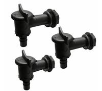 KetoPlastics Water Butt Replacement Tap Black Plastic For Bucket Water Tank Waterbutt Pack Of 3