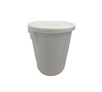 KetoPlastics White 25 Litre Storage Bucket With Lid/Nappy Bucket/Storage Container/Bucket/Bin (Made In UK)