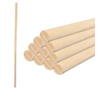 KetoPlastics Wooden Broom Handle For Mop Or Brush Hoe Or Rake (L)1.2M (D)23mm Replacement Handle Mopstick - Pack Of 10