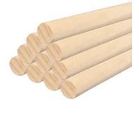 KetoPlastics Wooden Broom Handles Mopstick Replacement Natural Wood Stale Handle 4ft x 15/16 23mm Pack of 10