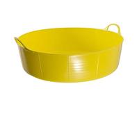 KetoPlastics Yellow 35 Litre Large Shallow Flexible 2-Handled Recycled Tub Dog Pool Bath