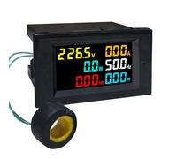 KETOTEK 6 in 1 AC Voltmeter Ammeter Wattmeter, 40-300V 100A Digital Volt Amp Watt KWh Meter Gauge, Voltage Current Energy Power Tester Multimeter with CT