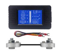 KETOTEK DC Battery Monitor Digital Current Voltage Energy Power Meter LCD Display Voltmeter Ammeter 0-200V 100A Shunt Multimeter Battery Tester for Car Solar System