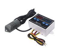 KETOTEK Digital Temperature Humidity Controller, Heating Cooling Thermostat Module with Sensor Probe Humidifier Dehumidifier Controller for Incubator 230V