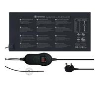 KETOTEK Seedling Heat Mat with Thermostat 220V 30W, Temperature Controlled Heat Mat with Probe for Seeds Germination Plants, 0°C~42°C