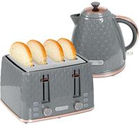 Kettle & 4 Slice Toaster Set 1.7L Rapid Boil Electric Kitchen Appliance Bundle