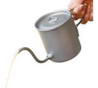 Kettle 420ml Titanium Portable Cooking and Drinking Water Kettle | Travel Kettle Coffee Kettle for Outdoor Picnic Backpacking Hiking Survival Roadtrip Home and Kitchen Cooker
