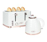 Kettle and Toaster Set 1.7L Rapid Boil Kettle & 4 Slice Toaster - White