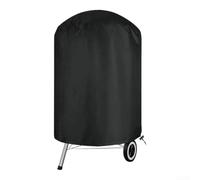 Kettle BBQ Cover, Round Waterproof 210D Oxford 77X58cm(80 * 110cm Black) | waterproof Oxford material shields against sun, wind and dust. Drawstring cord ensures secure