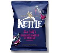 Kettle Chips Sea Salt & Balsamic Vinegar Crisps 40g - Pack of 54 | Gourmet Potato Chips