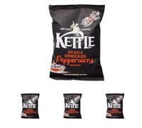 Kettle Chips Sea Salt with Crushed Black Peppercorns 130g (Pack of 4)