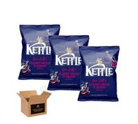 Kettle Chips Variety Flavoured Potato Crisps Snacks - Hand Cooked Thick Cut Crispy | Sea Salt, Balsamic Vinegar & more - Crunchy Vegetarian (Pack 3, Sea Salt & Balsamic Vinegar of Modena 130g)