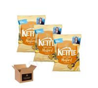 Kettle Chips Variety Flavoured Potato Crisps Snacks - Hand Cooked Thick Cut Crispy | Sea Salt, Balsamic Vinegar & more - Crunchy Vegetarian (Pack 3, Honey Dijon Mustard 130g)