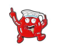 Kettle & Cucumber Cartoon Brooch - Cute Alloy Enamel Pin for Jackets, Bags, 1PC(QHXZ3757)