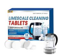 Kettle Descaler Tablet,12/24 Packs Powerful Limescale Removal for Kettles,Efficient Water Bottle Cleaner Removes Hard Waters Buildup,Kettle Cleaner Removes,For Kettles,Coffee Machines