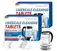 Kettle Descaler Tablet,12/24 Packs Powerful Limescale Removal for Kettles,Efficient Water Bottle Cleaner Removes Hard Waters Buildup,Kettle Cleaner Removes,For Kettles,Coffee Machines